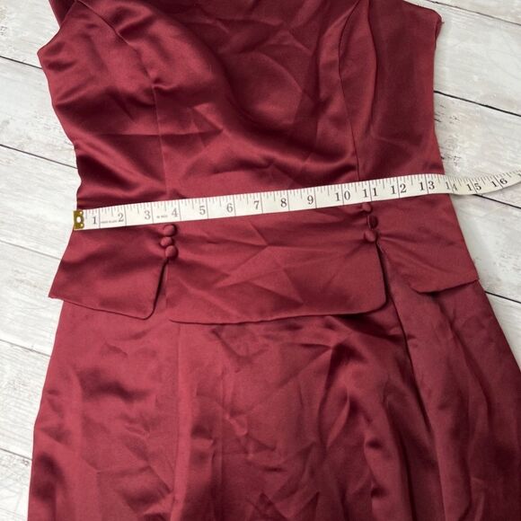 Jessica Mcclintock burgundy floor length gown 6 - Picture 5 of 8